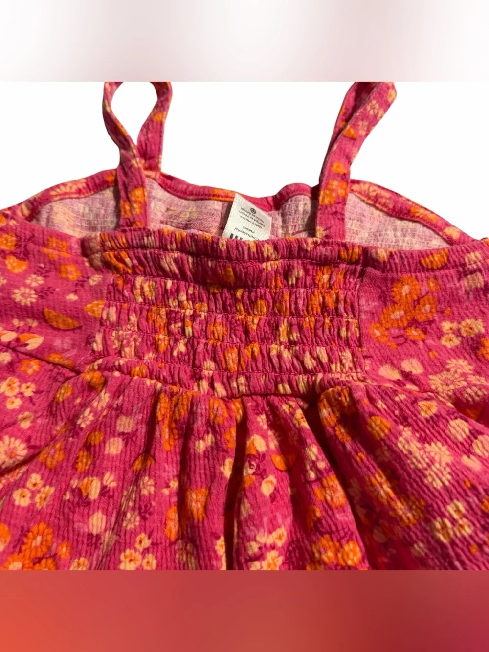 Carters spaghetti strap Romper floral size 24 months